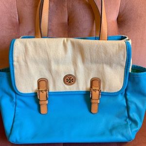 Tory Burch Blue and White Purse